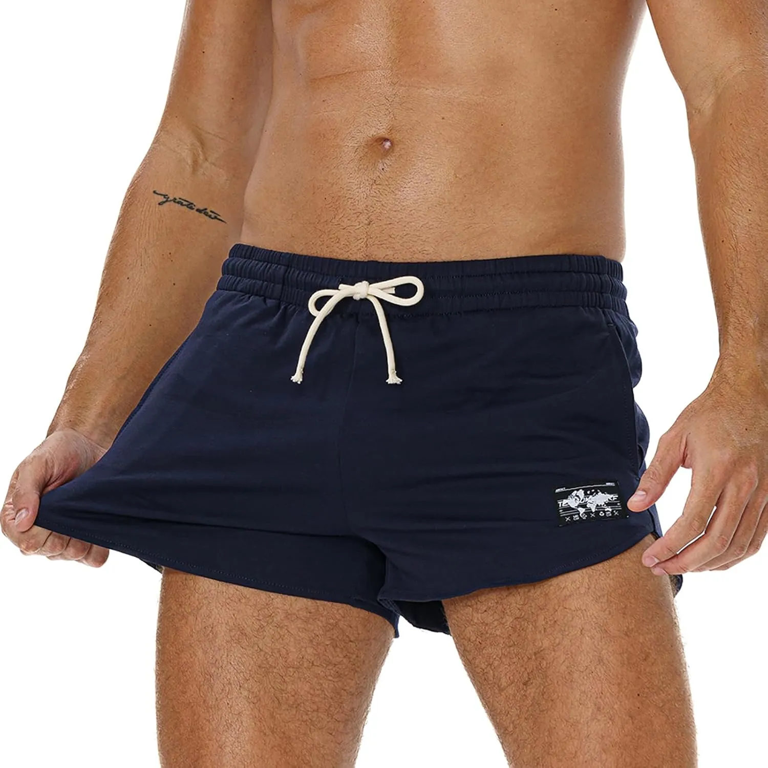 AIMPACT Men's Athletic Shorts Bodybuilding Workout Cotton Gym Shorts with Pockets