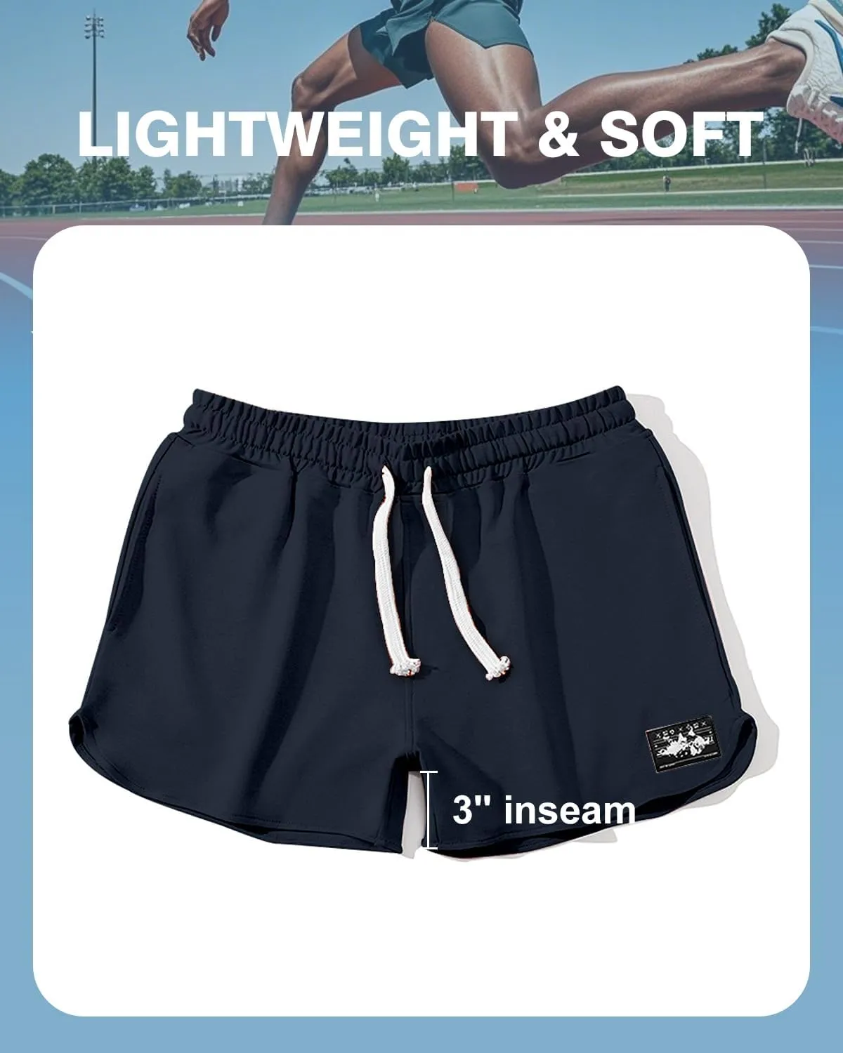AIMPACT Men's Athletic Shorts Bodybuilding Workout Cotton Gym Shorts with Pockets