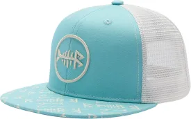 BASSDASH Flat Brim Trucker Cap Adjustable Snapback Hat Mesh Back for Men Women