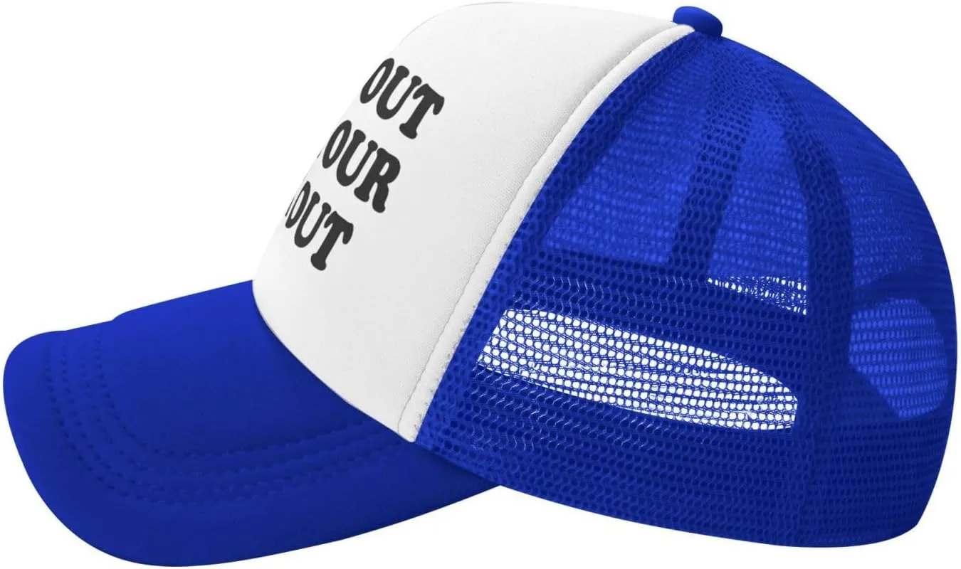 Black Out with Your Rack Out Funny Hat Unisex Adult Trucker Caps Fishing Adjustable Cap Classic Sport Hats Black