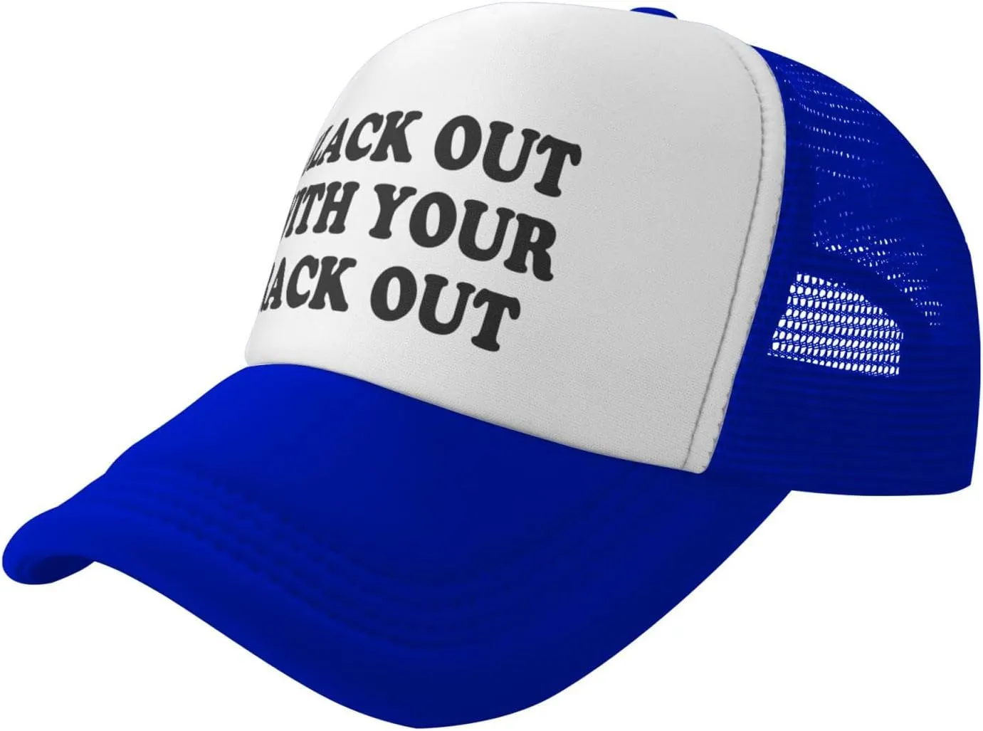 Black Out with Your Rack Out Funny Hat Unisex Adult Trucker Caps Fishing Adjustable Cap Classic Sport Hats Black