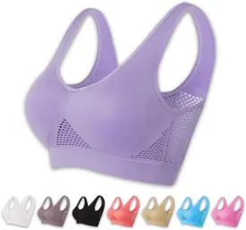Breathable Cool Liftup Air Bra, 2024 New Sports Bra Large Size Air Bra, Comfortable Mesh Sports Bra for Women