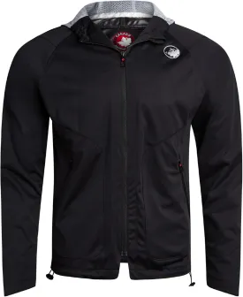 CANADA WEATHER GEAR Mens Softshell Jacket - Lightweight Water Resistant Windbreaker Jacket for Men with Reflective Neck Tape