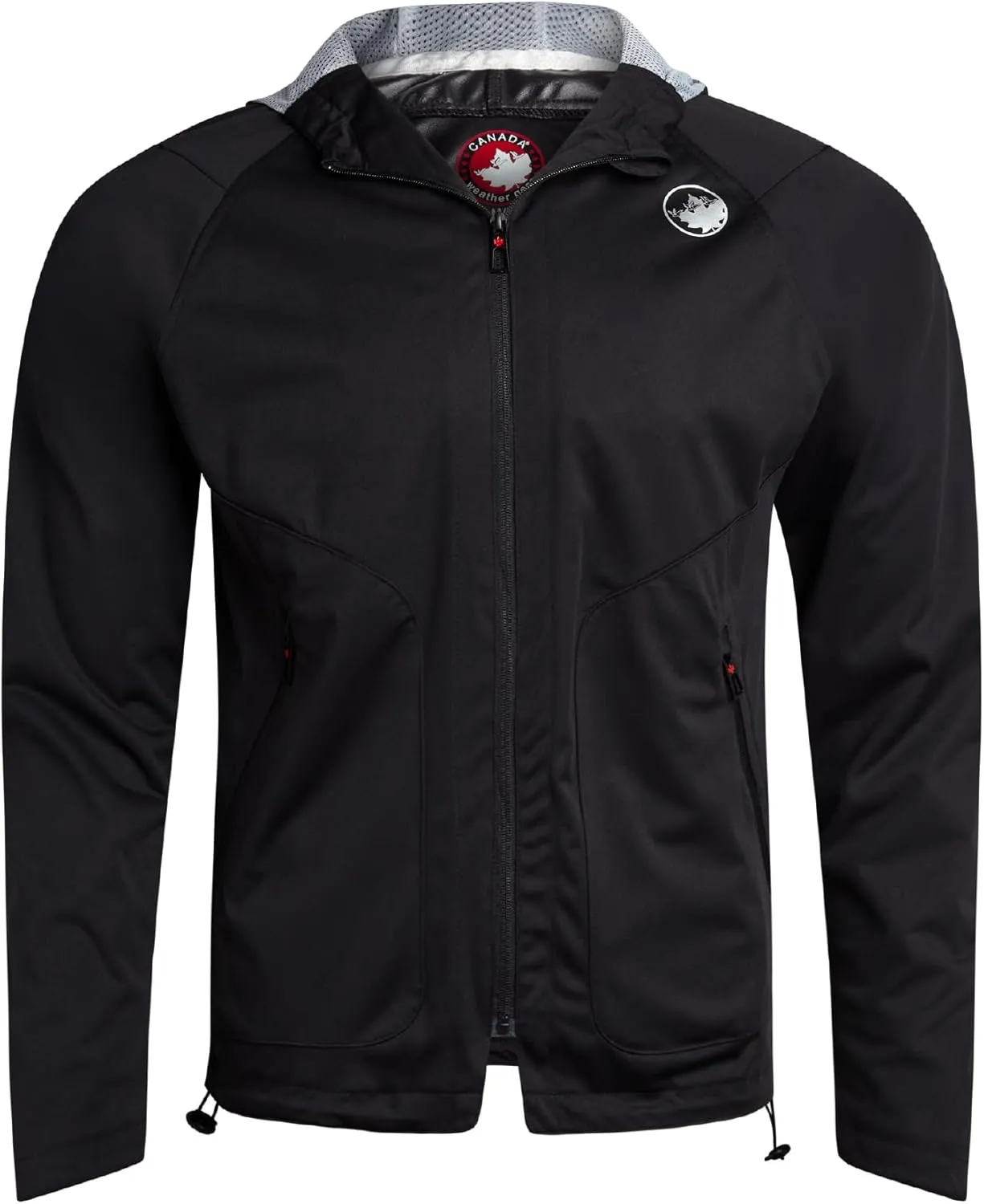 CANADA WEATHER GEAR Mens Softshell Jacket - Lightweight Water Resistant Windbreaker Jacket for Men with Reflective Neck Tape