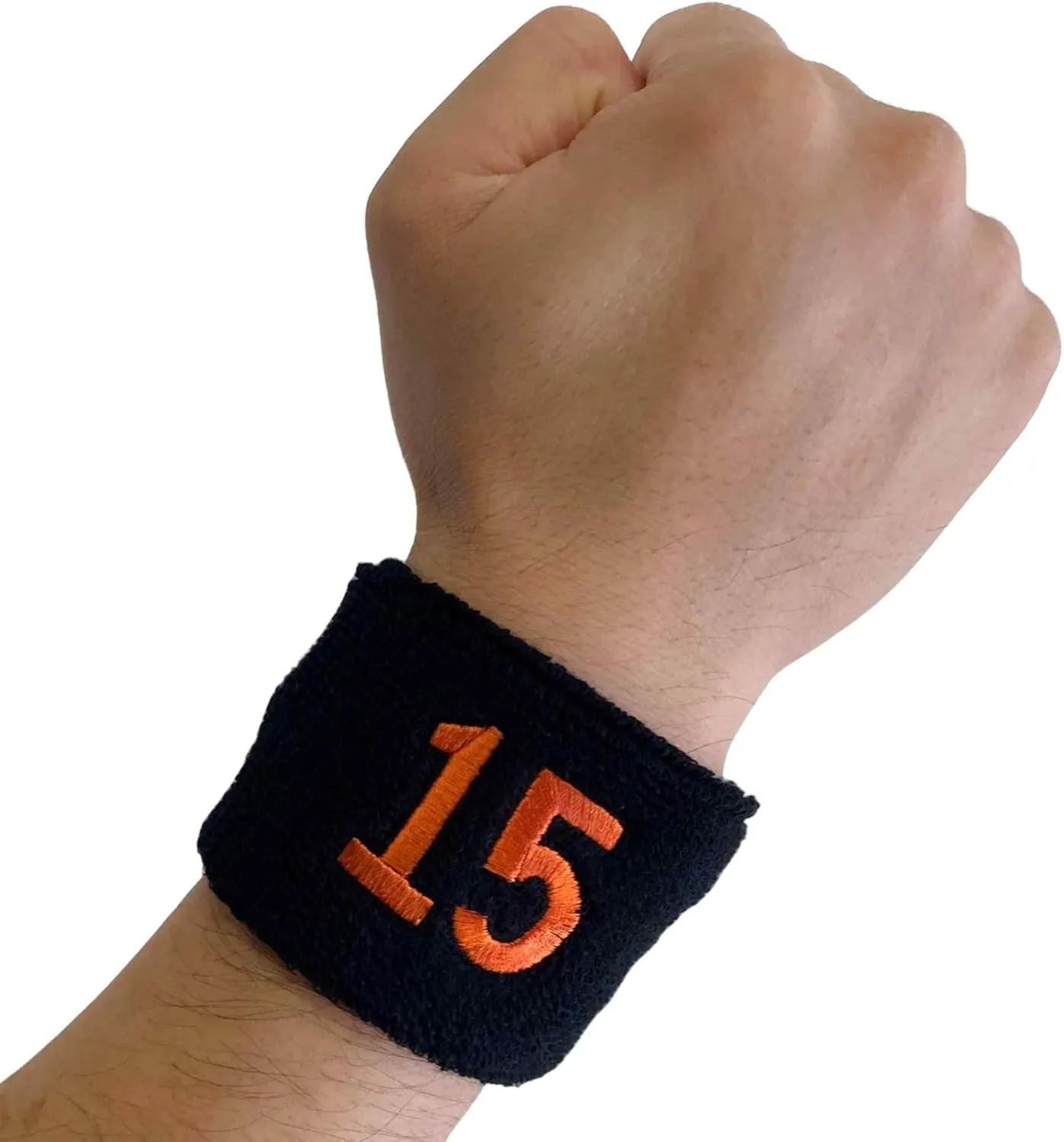 Couver Unisex Black Like Giants Sports/Athletic with Number Embroidery Sweat Wristband, One Size, 1 Piece