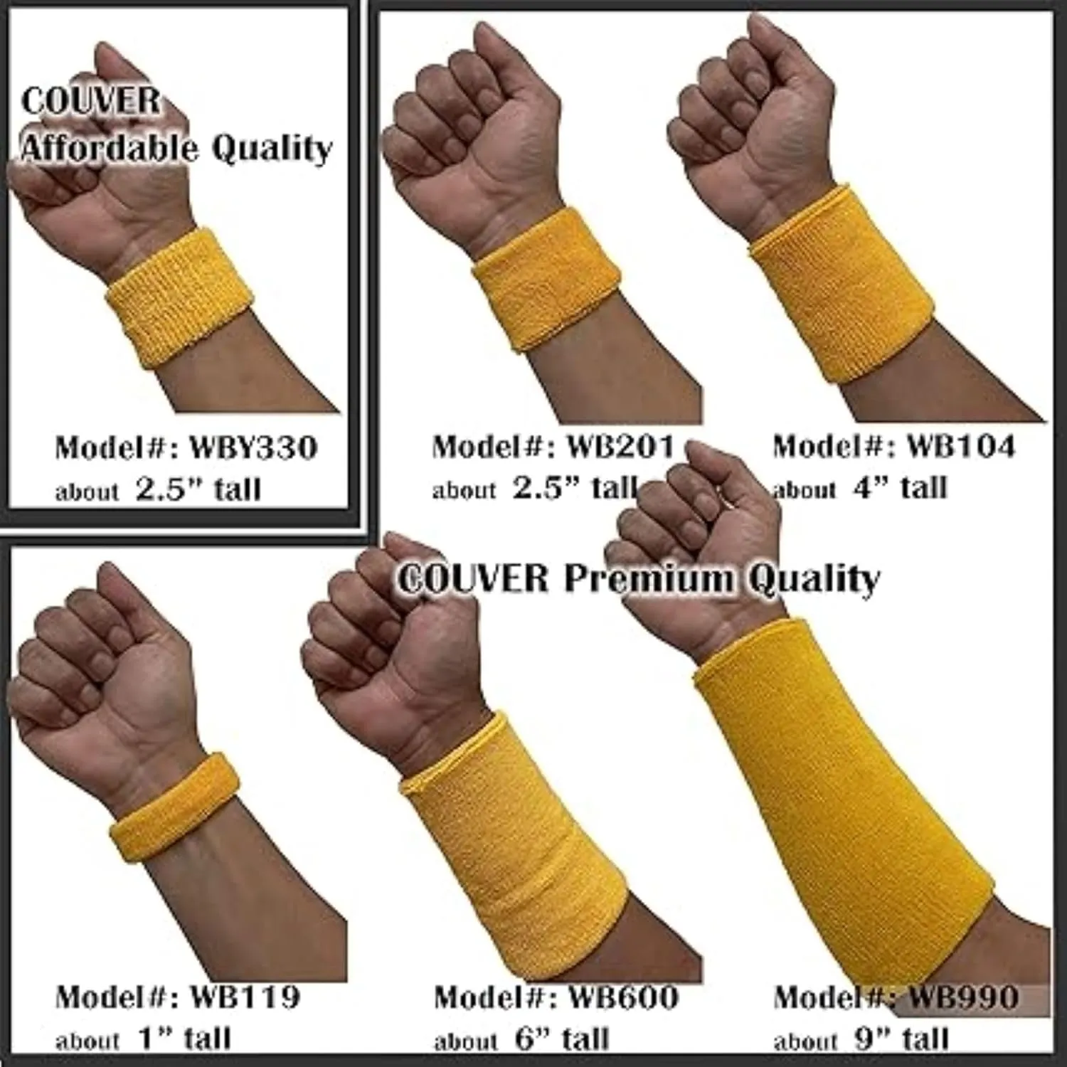 Couver Unisex Black Like Giants Sports/Athletic with Number Embroidery Sweat Wristband, One Size, 1 Piece