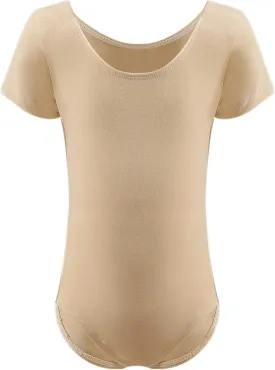 Dancina Short Sleeve Ballet Leotard for Girls Ages 2-10 (Cotton)