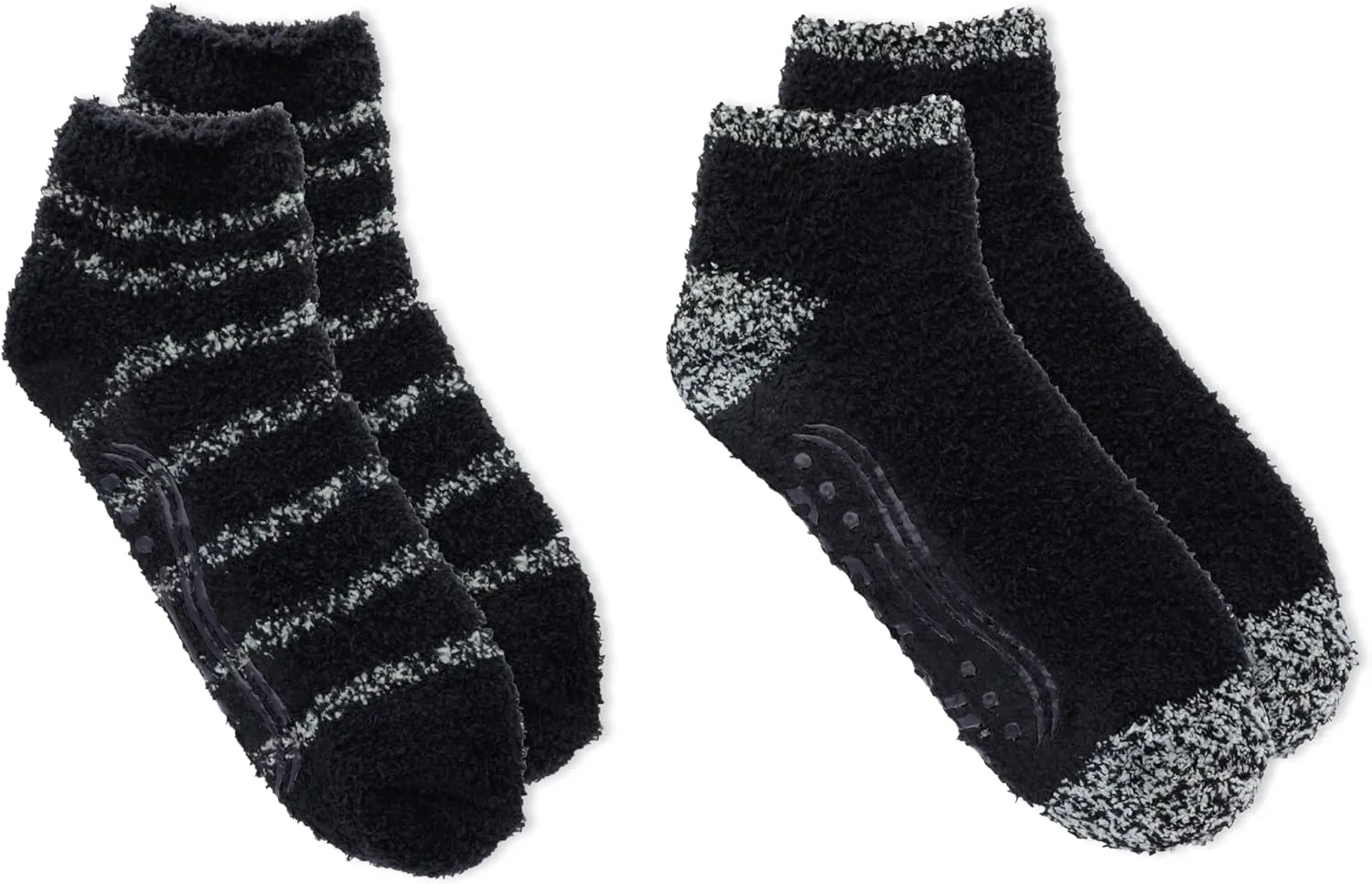 Dr. Scholl's Women's Low Cut Soothing Spa Socks-Lavender & Vitamin E Infused-2 & 3 Pairs-Bottom Grippers