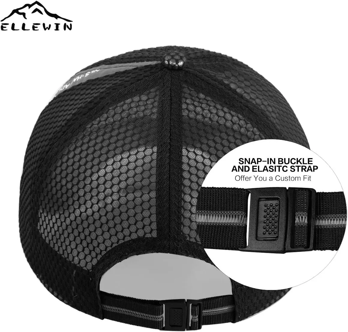 ELLEWIN Unisex Breathable Full Mesh Baseball Cap Quick Dry Running hat Lightweight Cooling Water Sports Hat