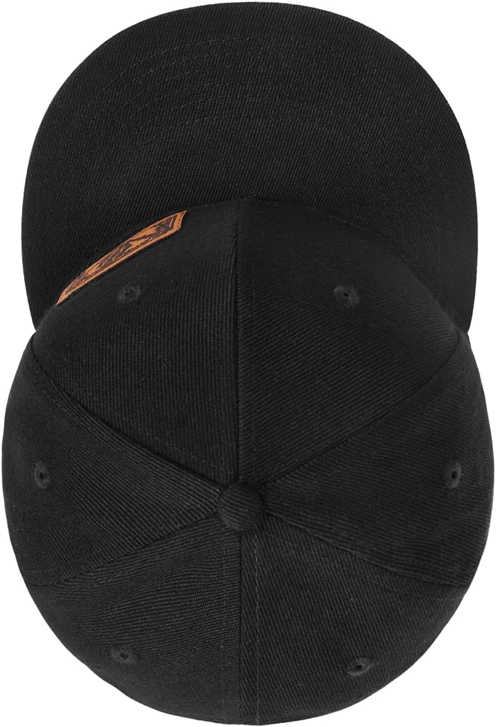 Flat Brim Hats for Men - Gothic Style Skull Hat Leather Pattern - Hip-Hop Snapback Hat Skeleton Hats for Men
