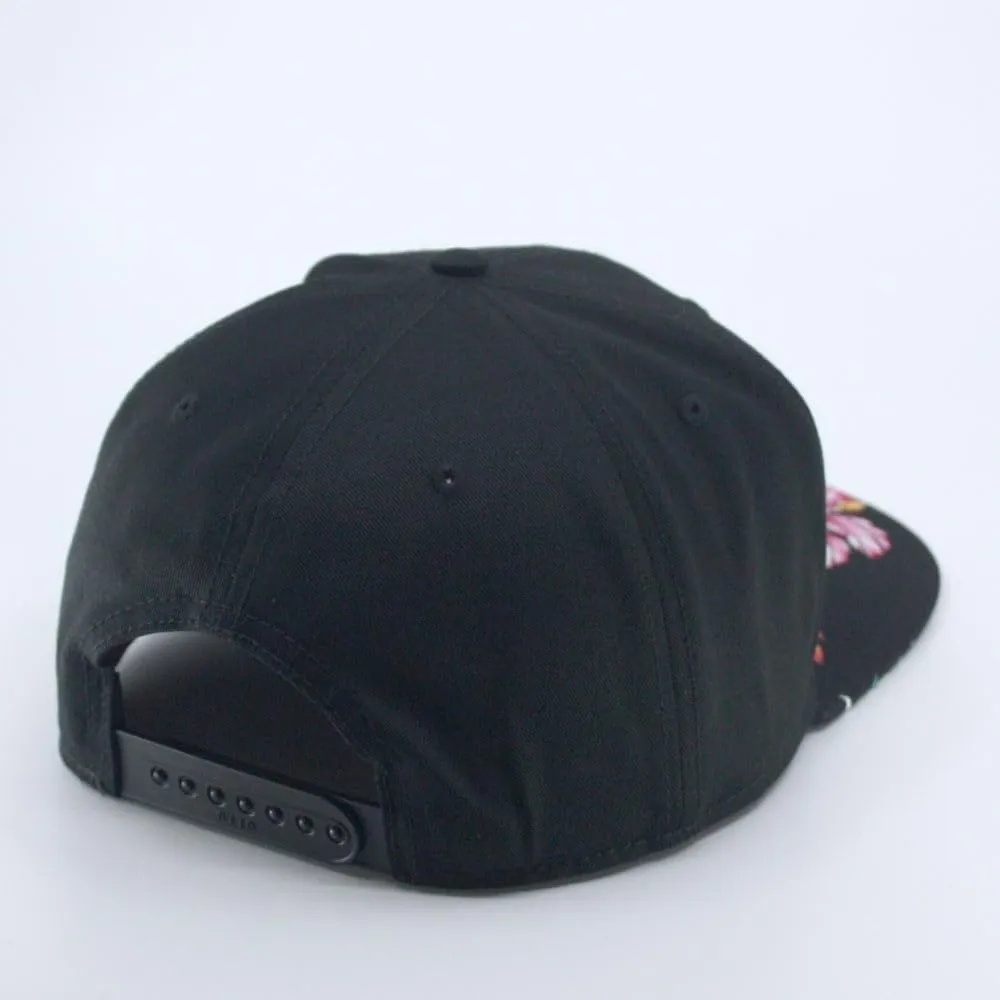 Floral Hawaiian Cotton Twill Adjustable Snapback Baseball Caps