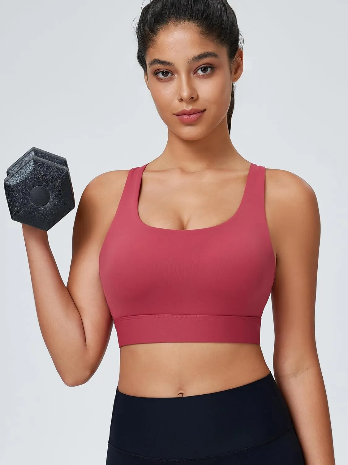 High Impact Sports Bra for Women High Support Molded Cups Strappy Womens Sports Bra for Workout,Training and Running
