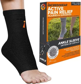 Incrediwear Ankle Sleeve  Ankle Brace for Joint Pain Relief, Sprained Ankle Support, Arthritis, Inflammation Relief, and Circulation, Ankle Support for Women and Men (Black, X-Large)