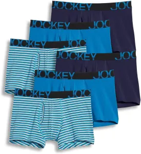 Jockey Men's Underwear ActiveStretch 4" Boxer Brief - 6 Pack