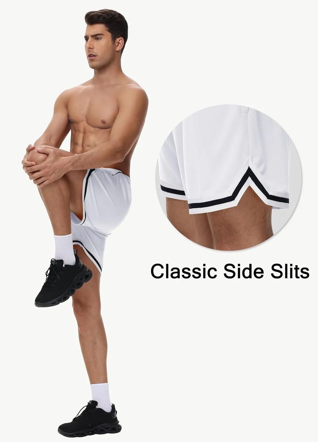 JWM Mens Long Basketball Shorts with Zip Pockets - 11" Mesh Athletic Gym Workout Sport Shorts Quick Dry Lightweight