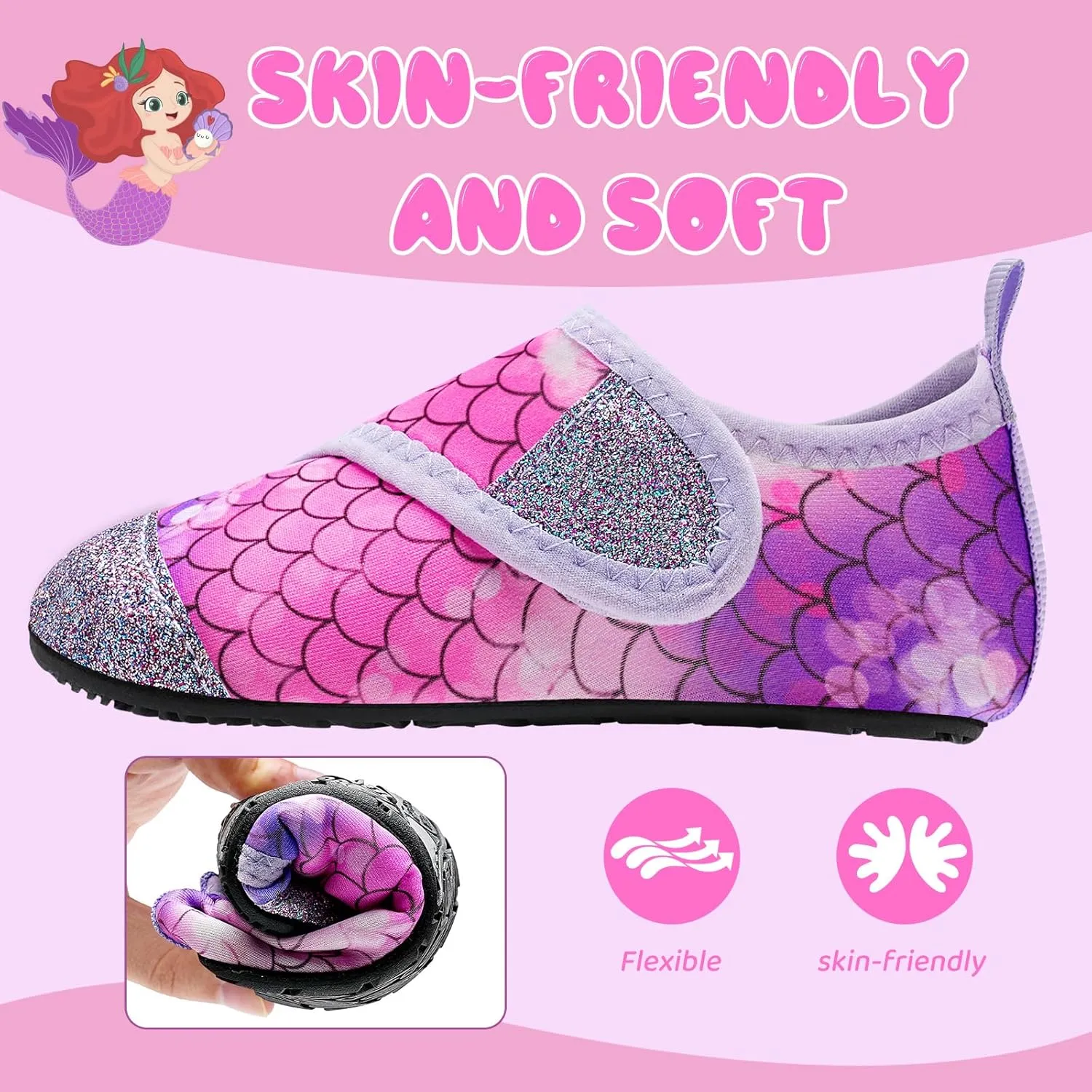 Kids Water Shoes Girls Boys Outdoor Quick Dry Barefoot Aqua Socks for Toddler Sport Beach Swim Surf