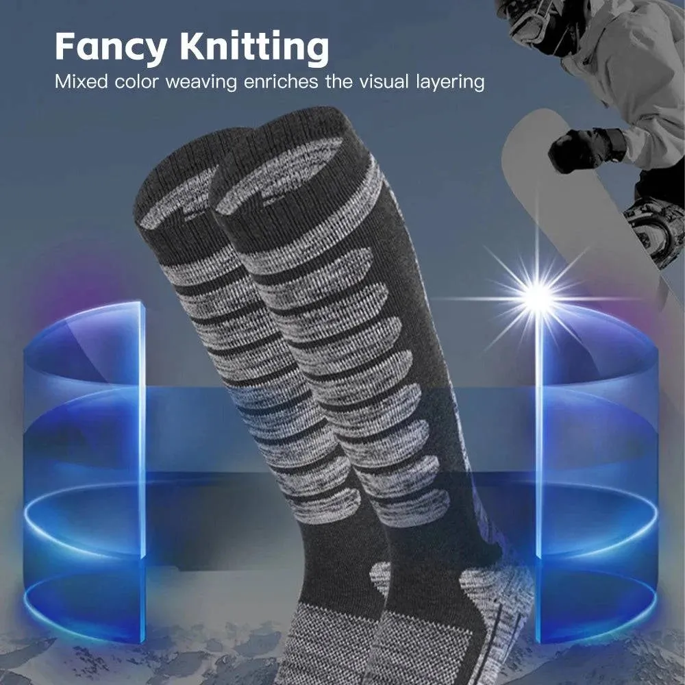Long Tube Ski Socks Winter Sports Socks Skiing Snowboarding Thermal Knitting Socks for Hiking Climbing