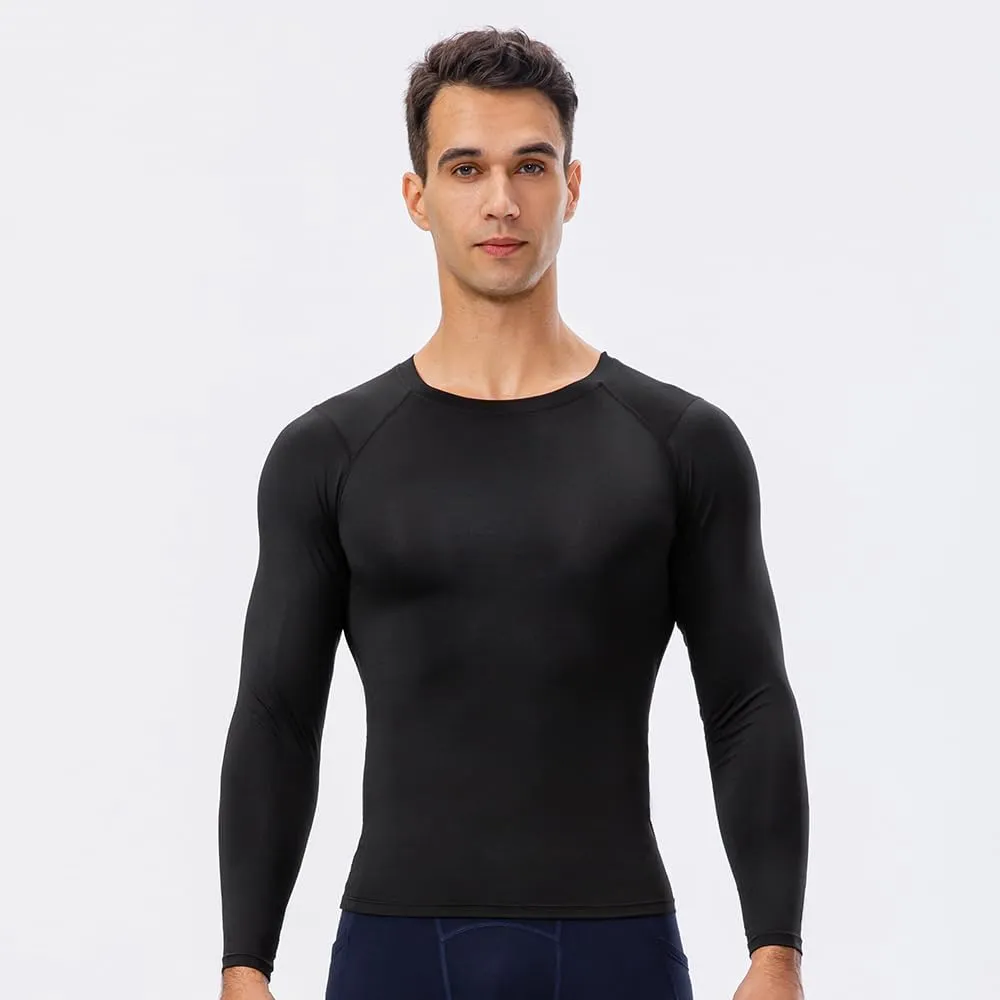 Men's Compression Shirts Long Sleeve Athletic Workout Gym Shirt Sports Baselayer Running Undershirts