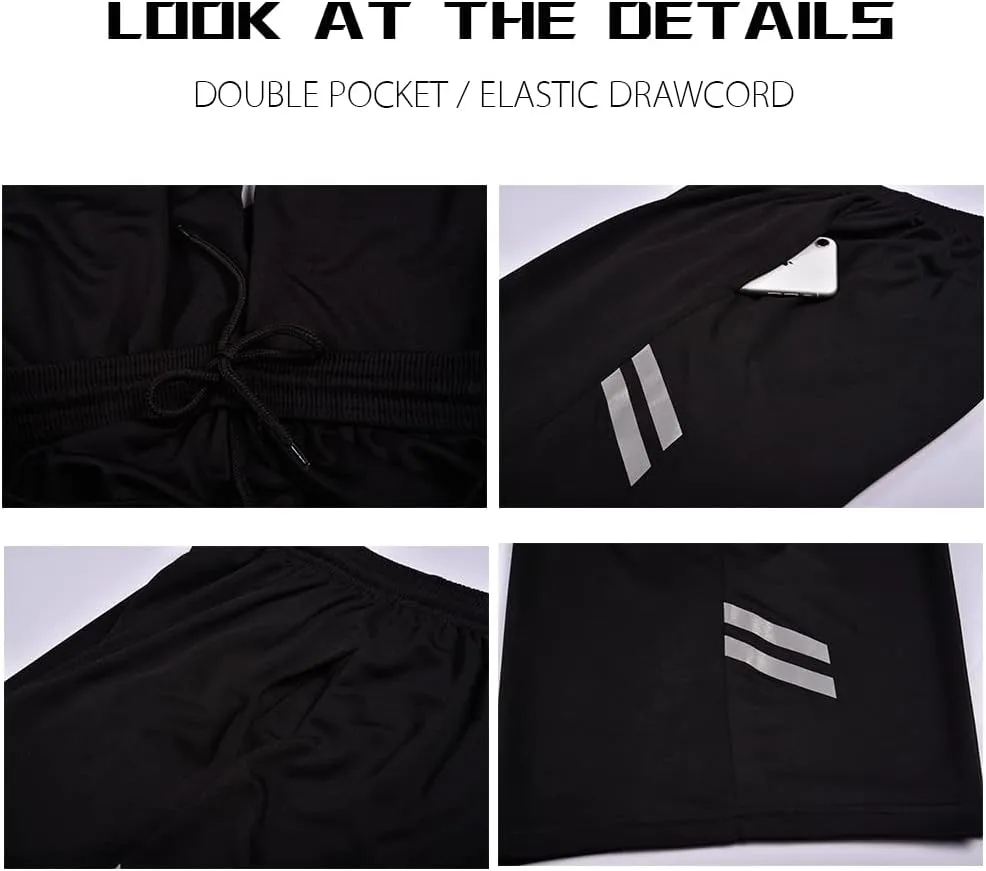 Men's Soccer Referee Uniform Short Sleeve Pro Referee Soccer Jersey - Includes Referee Jersey and Shorts