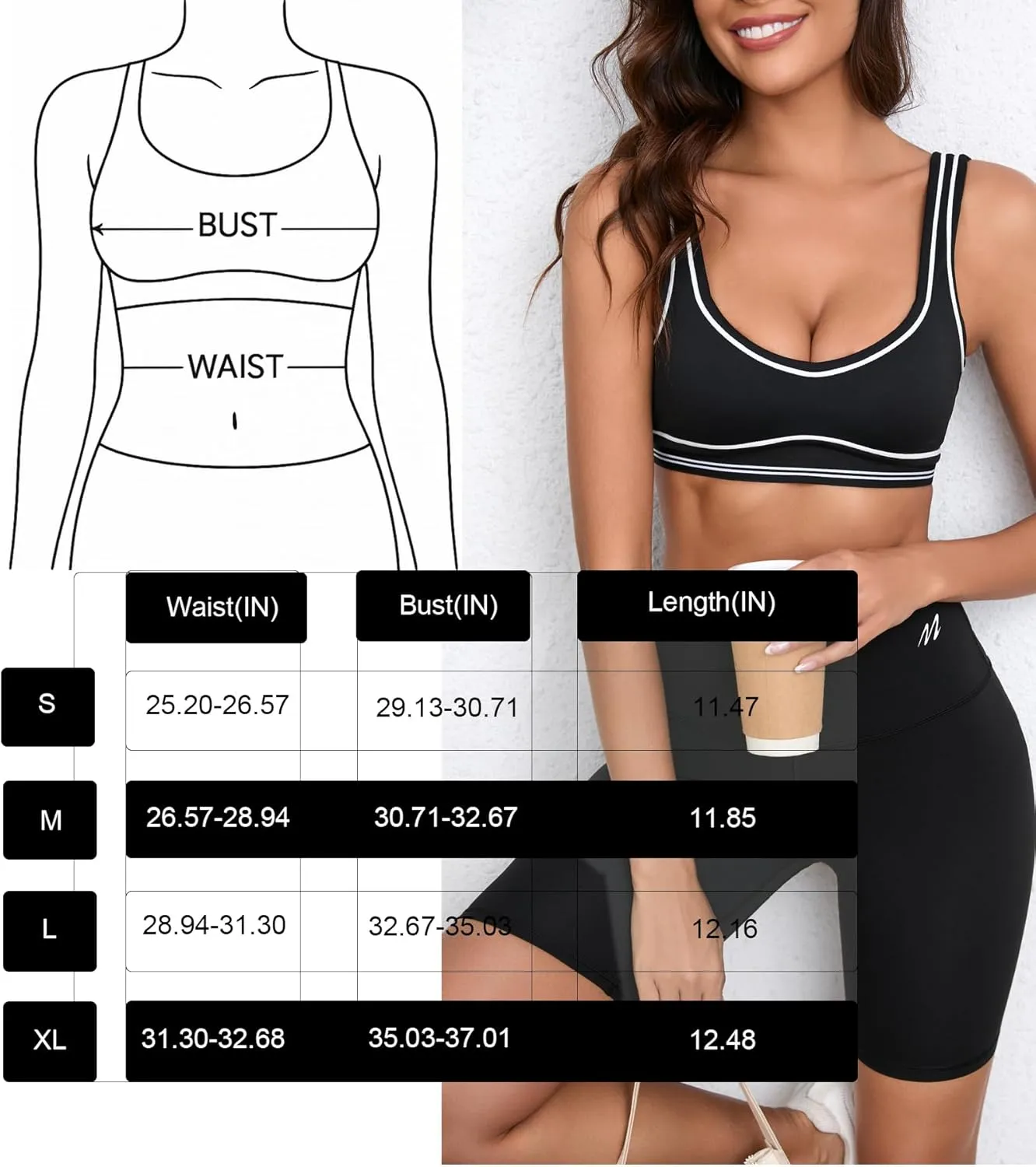 Move With You Women Sweetheart Padded Sports Bra- Workout Fitness Square Neck Low Back Yoga Bra