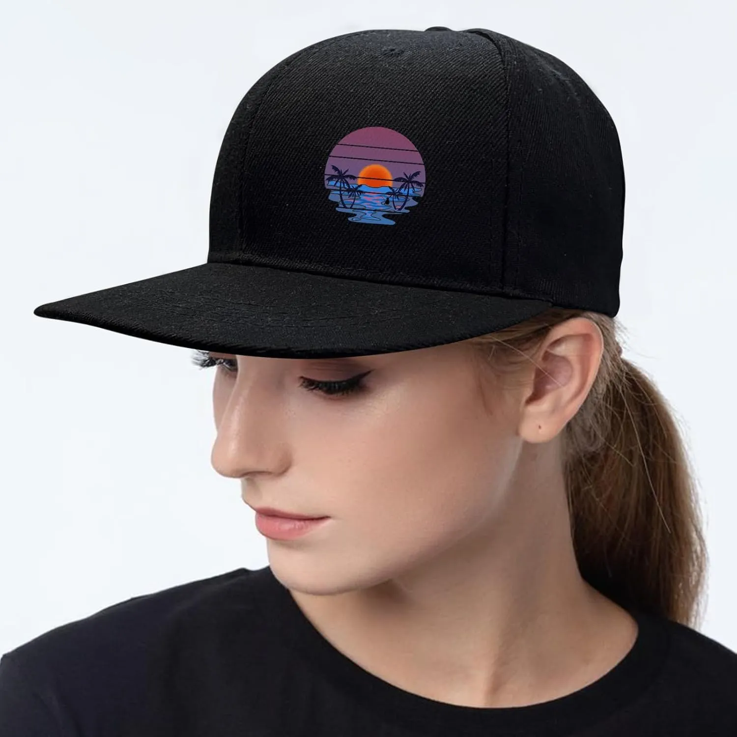 Negi Snapback Hats for Men Black Adjustable Trucker for Dad from Boy Cap Adjustable Skull Baseball Cap