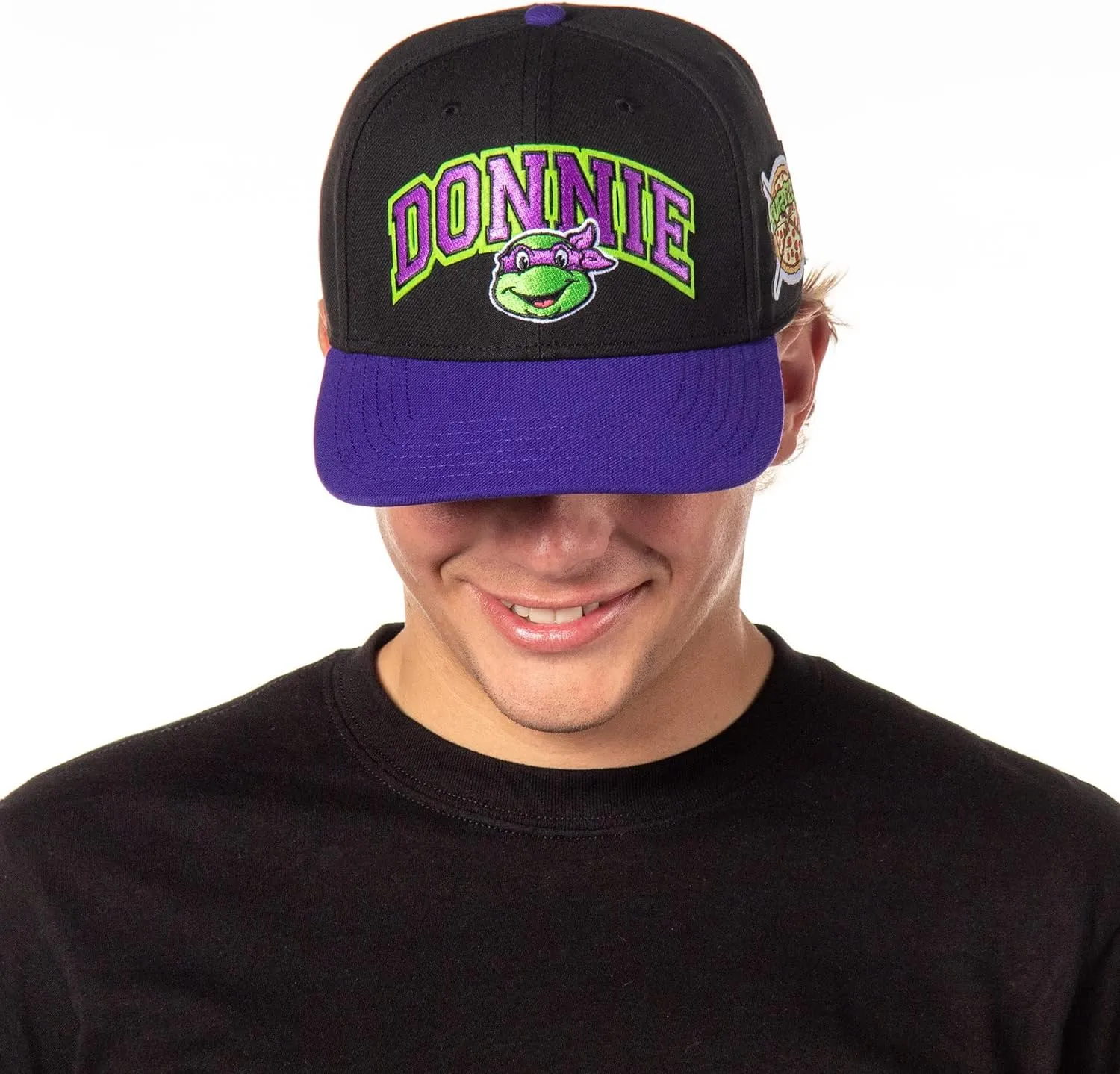 Nickelodeon Mens' Teenage Mutant Ninja Turtles Embroidered Classic Precurve Snapback Hat