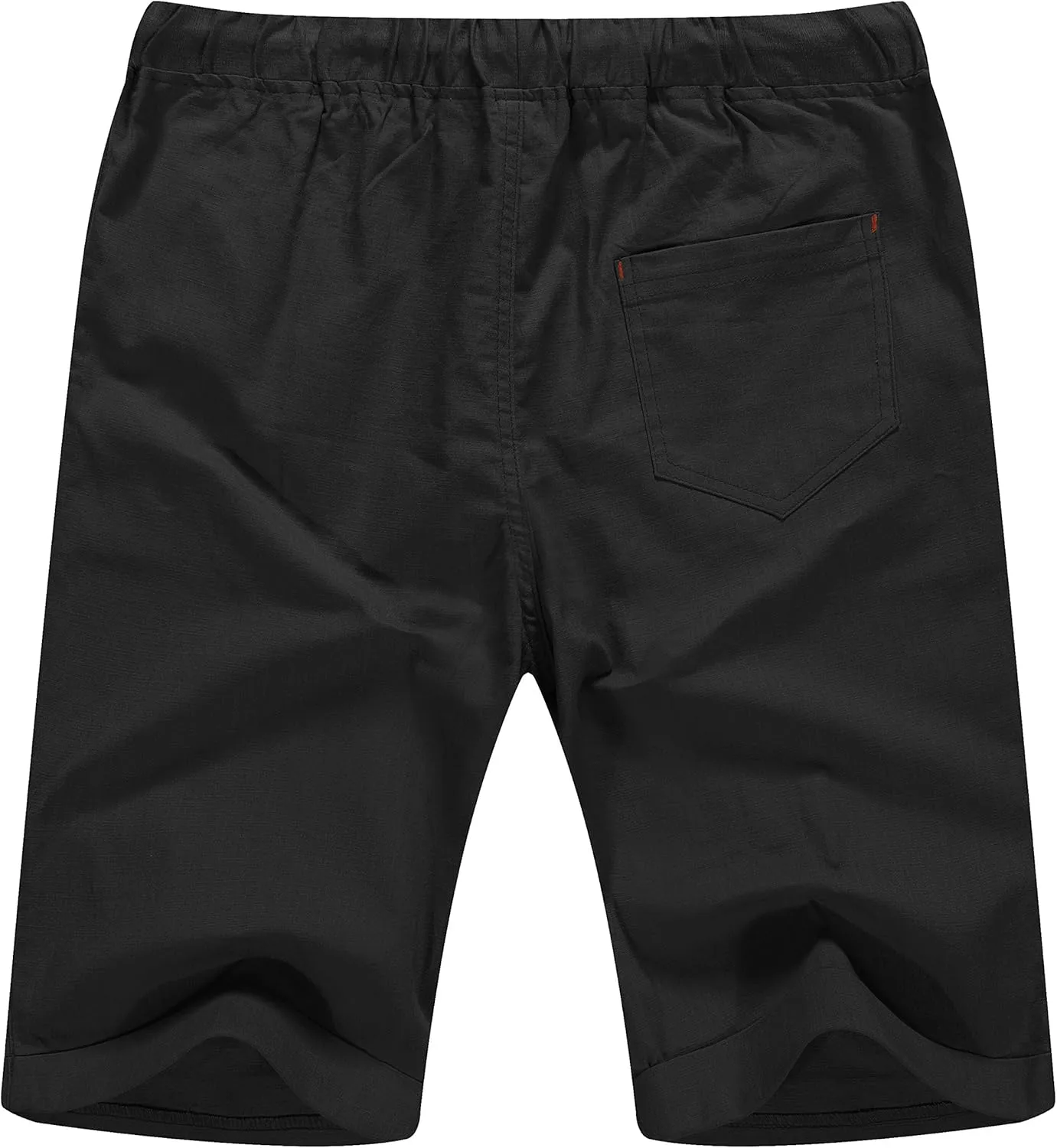 NITAGUT Men's Linen Casual Classic Fit Short Drawstring Summer Beach Shorts