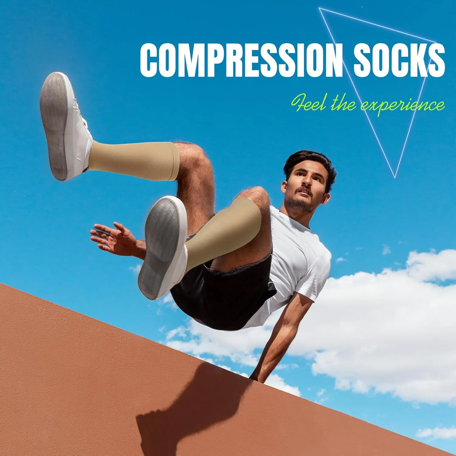 Open Toe Compression Socks Women & Men-3 Pairs 20-30 mmHg Knee High Stockings for Circulation Support