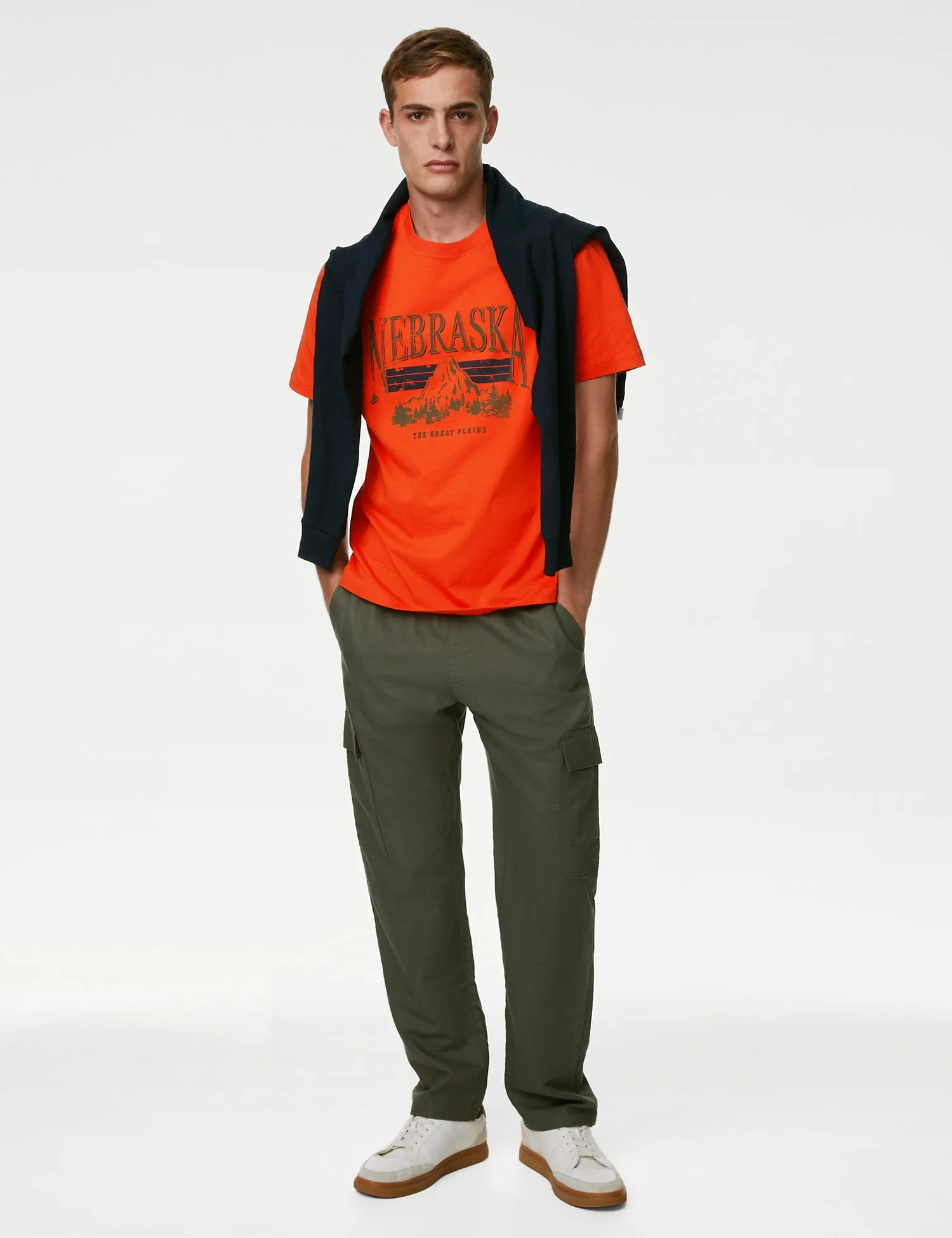 Pure Cotton Nebraska Graphic T-Shirt