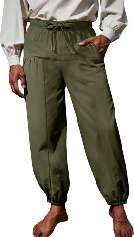 Runcati Mens Medieval Pirate Cotton Pants Renaissance Viking Costume Trousers Halloween Baggy Tapered Harem Pants