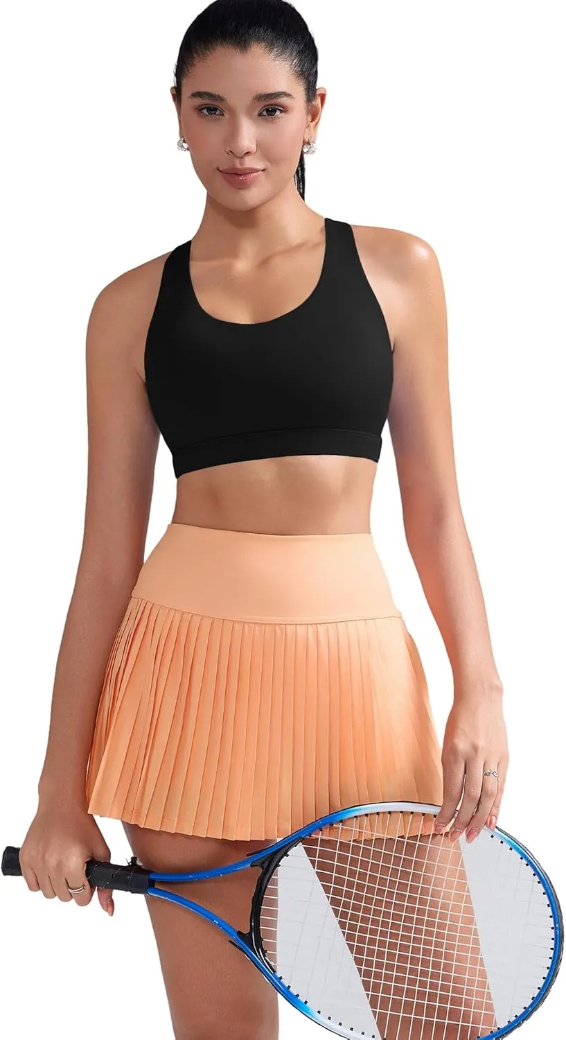 RUNNING GIRL Sports Bra for Women, Criss-Cross Back Padded Strappy Sports Bras Medium Support Yoga Bra with Removable Cups