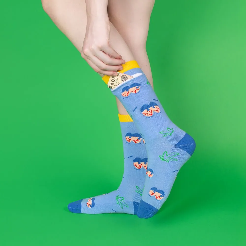 South Park Towelie Stoned Eyes Socks with Pocket