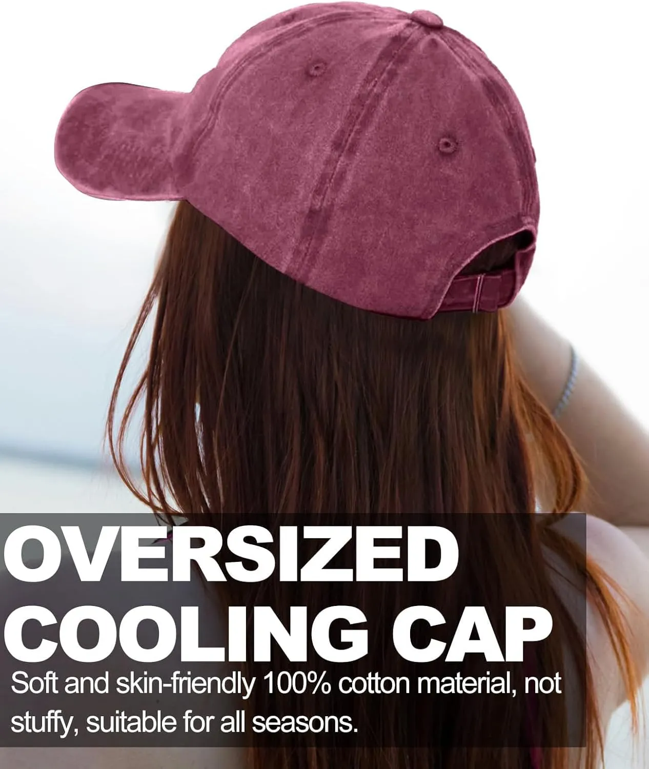 XXL Oversize Washed Denim Hats Baseball Cap for Big Heads Large Pigment Dyed Dad Hat Low Profile Sports Caps 23.5"-25.5"